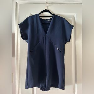 Zara Trafaluc Collection Navy Blue Romper